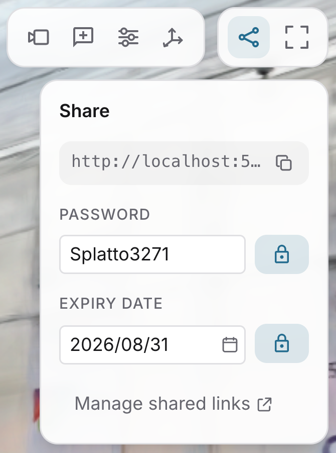 Splatto share link interface